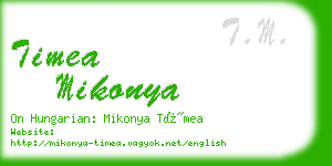 timea mikonya business card